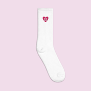 B.T.R. Embroidered Heart Socks