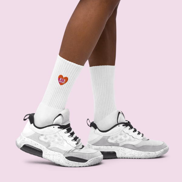 B.T.R. Embroidered Heart Socks